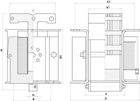 Электромагнит толкающего исполнения ЭМИС!